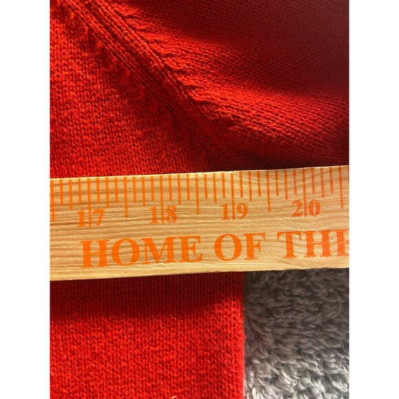 Nebraska Cornhuskers Women XL Red White Cotton Knit Sweater Hoodie - Picture 4 of 7